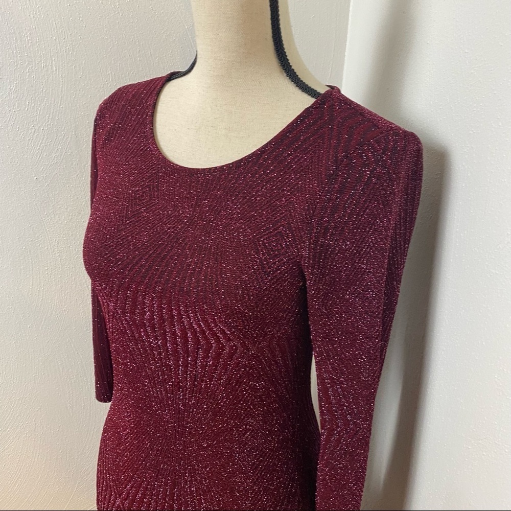Trixxi  Sequin Sparkly Shimmery Burgundy Dress Sz 2 - Picture 5 of 13